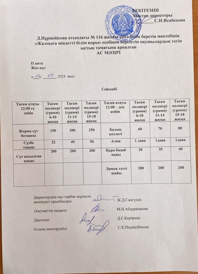 Ас мәзірі