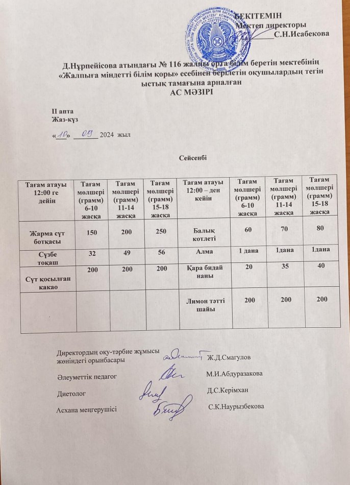 Ас мәзірі