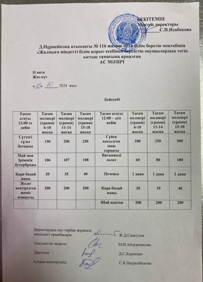 Ас мәзірі