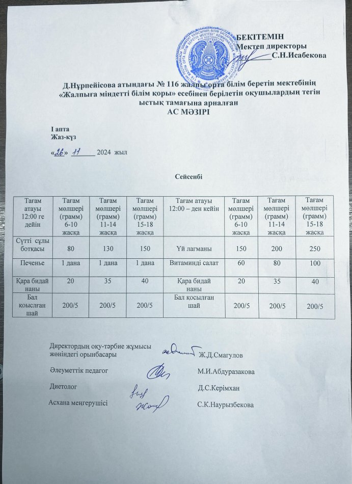 Ас мәзірі