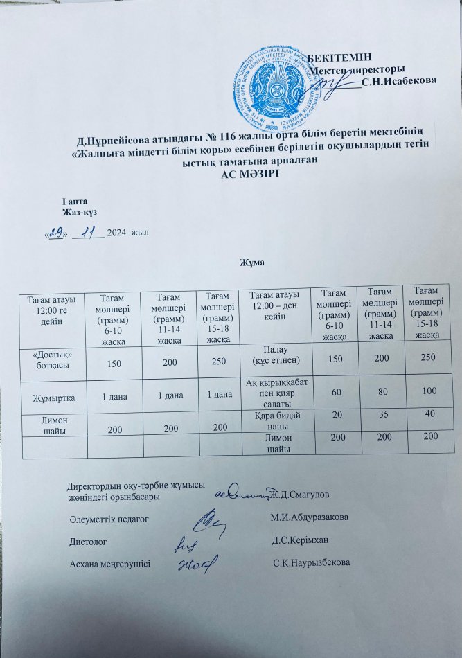 Ас мәзірі