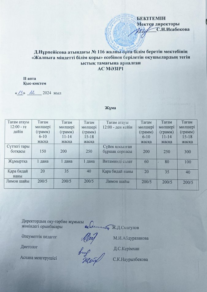 Ас мәзірі