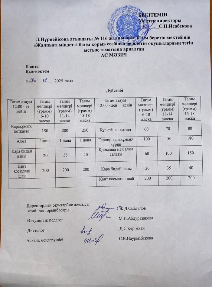 Ас мәзірі