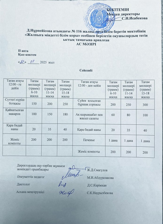 Ас мәзірі