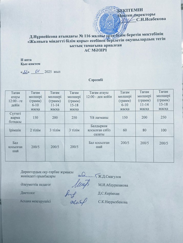 Ас мәзірі