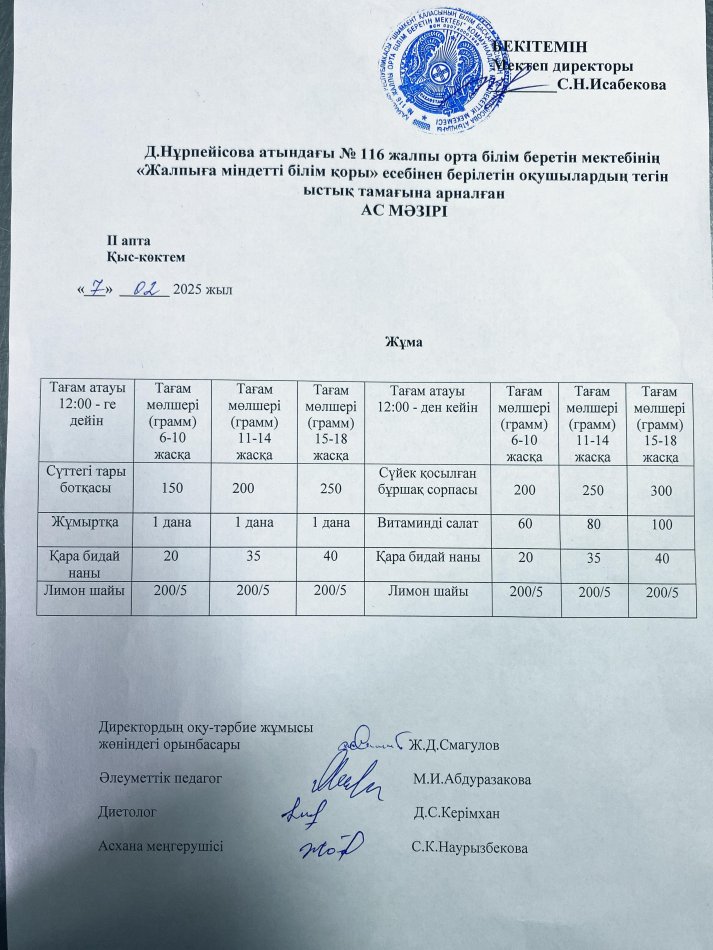 Ас мәзірі