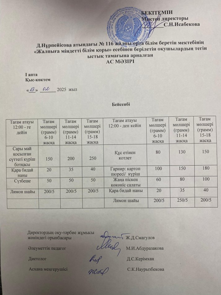Ас мәзірі