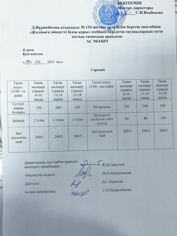 Ас мәзірі