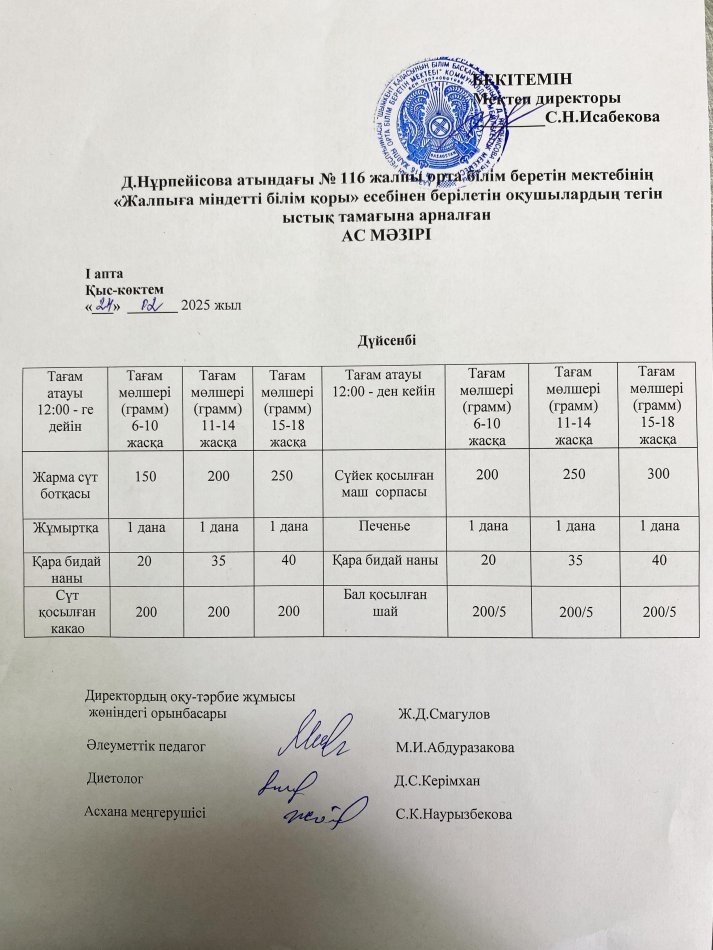 Ас мәзірі