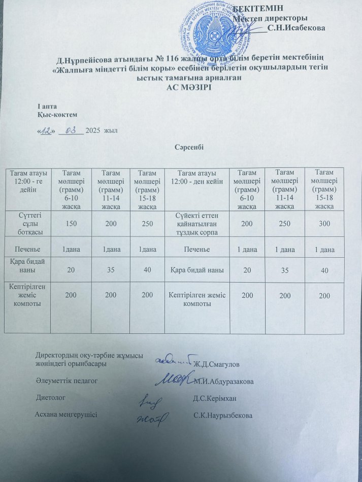 Ас мәзірі