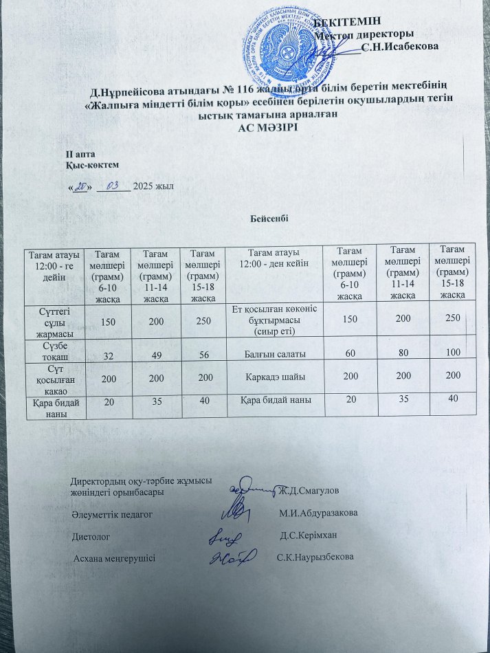 Ас мәзірі