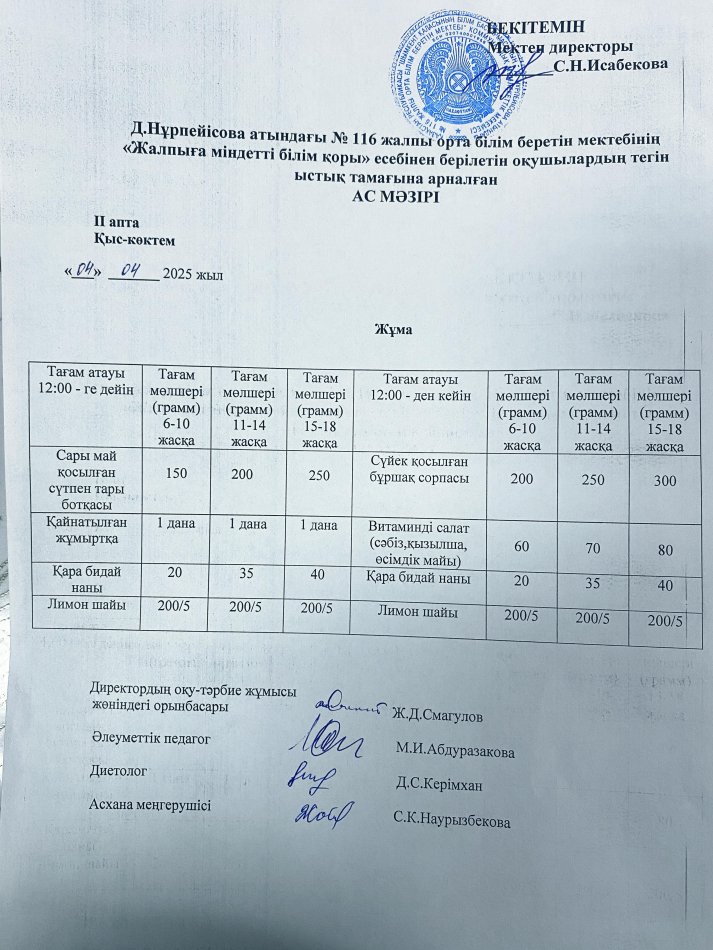Ас мәзірі