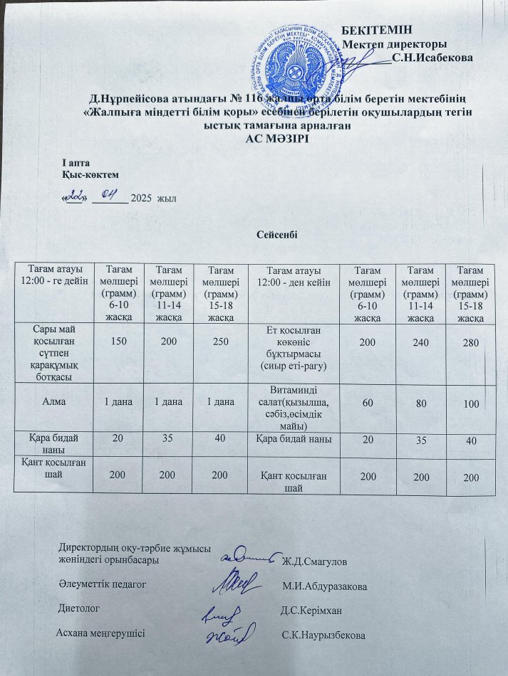 Ас мәзірі