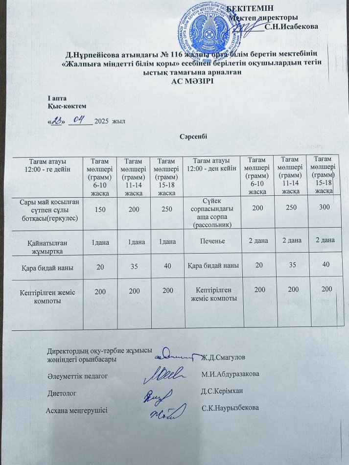 Ас мәзірі