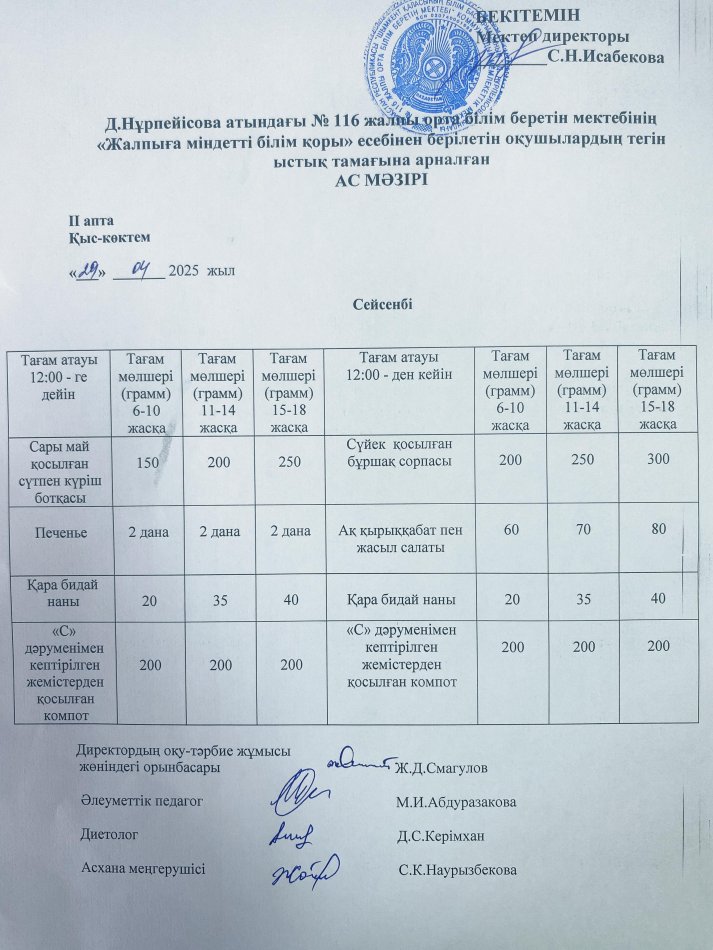 Ас мәзірі