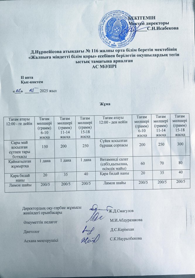 Ас мәзірі