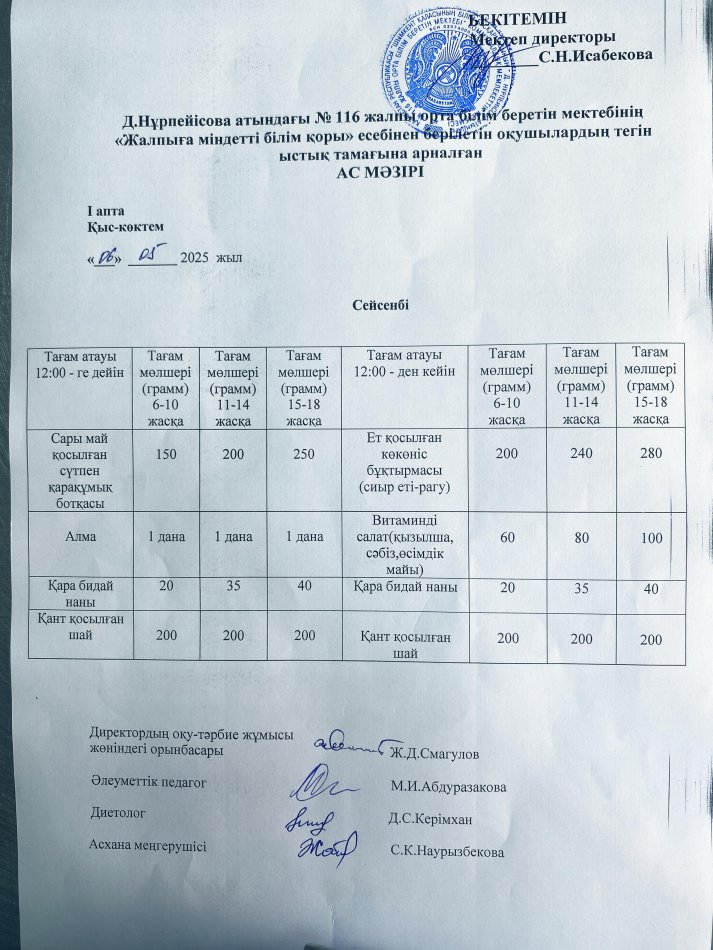 Ас мәзірі