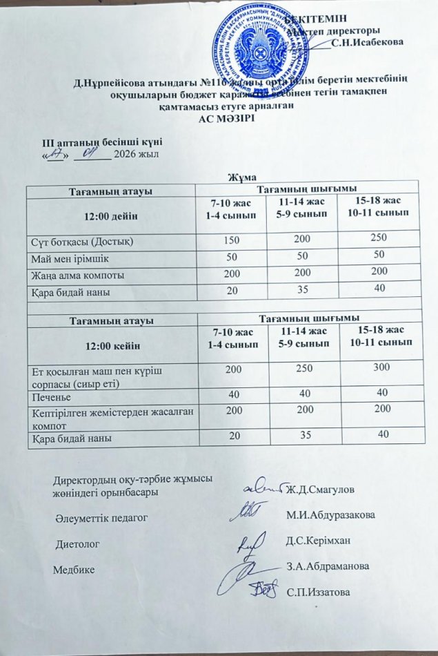 Ас мәзірі