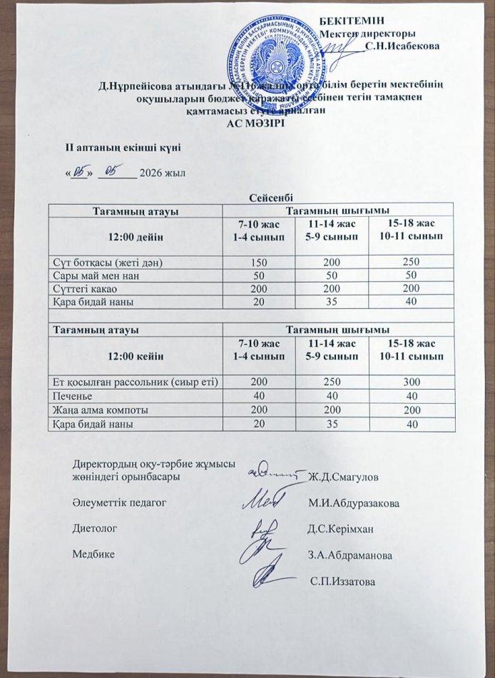 Ас мәзірі